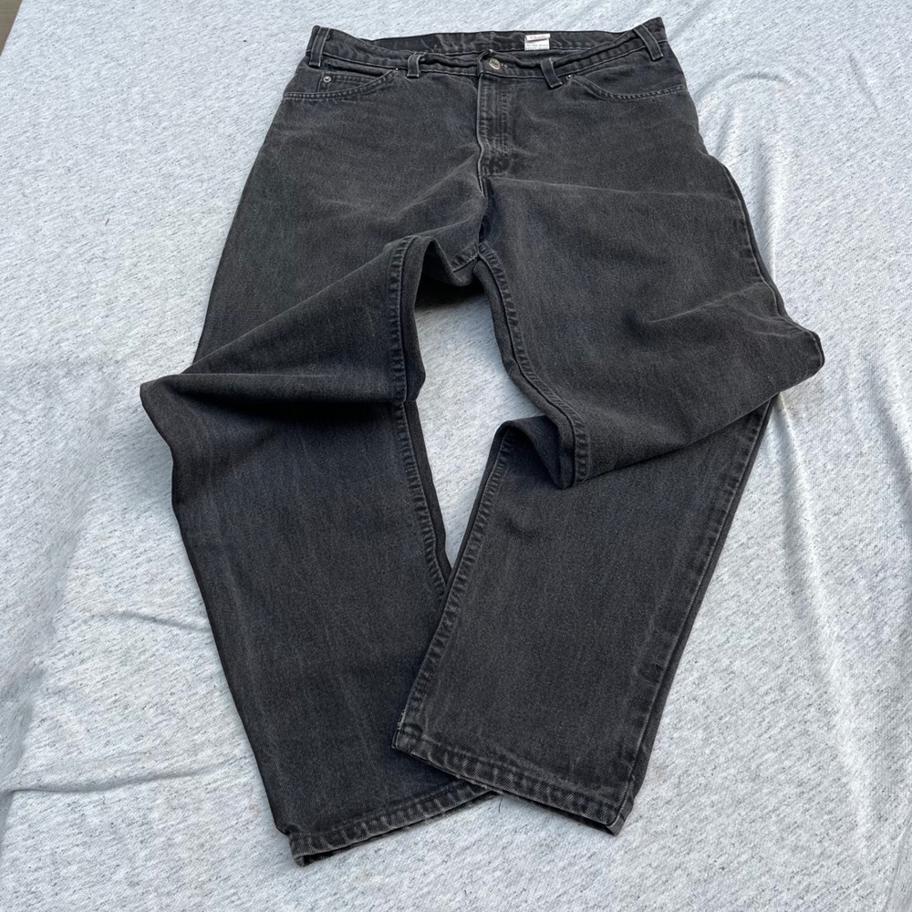Vintage Levis 550 Orange Tab Black Jeans 36x32 Relaxed Tapered Made in USA 1996